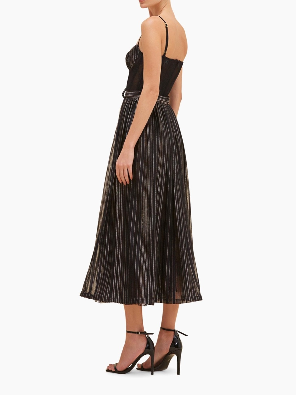 Patbo prism metallic midi dress nwt 2 - Picture 3 of 4